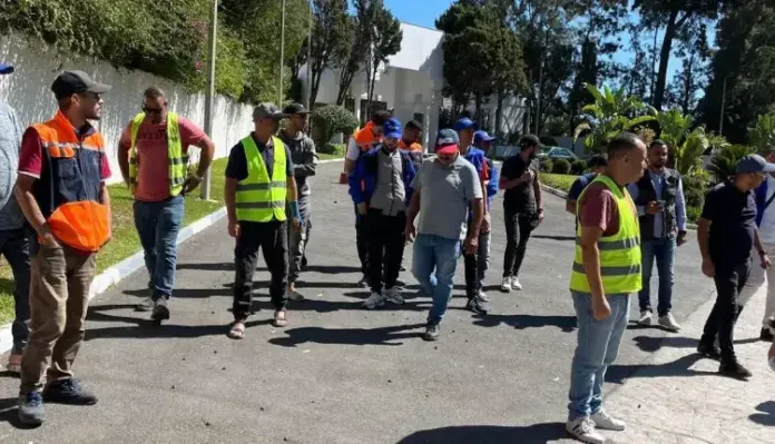 احتجاجات عمالية أمام القصر السعودي بطنجة