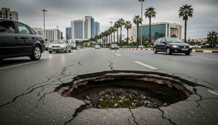 الحفر في شوارع طنجة الكبرى تثير غضباً عارماً بعد إسدال الستار على 