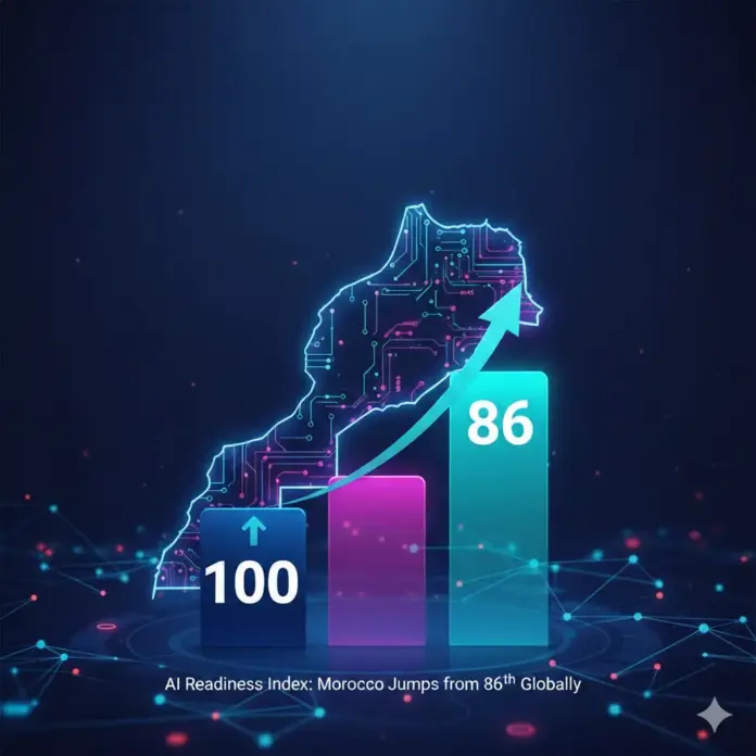 ذكاء اصطناعي المغرب يسجل تقدماً في مؤشر الجاهزية للذكاء الاصطناعي منتقلاً من المركز 100 إلى 86 عالمياً