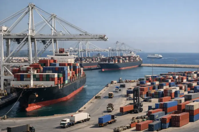 نشاط ملاحي مكثف بميناء طنجة المتوسط